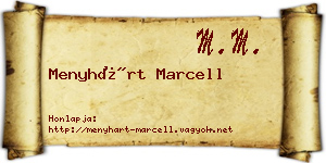 Menyhárt Marcell névjegykártya
